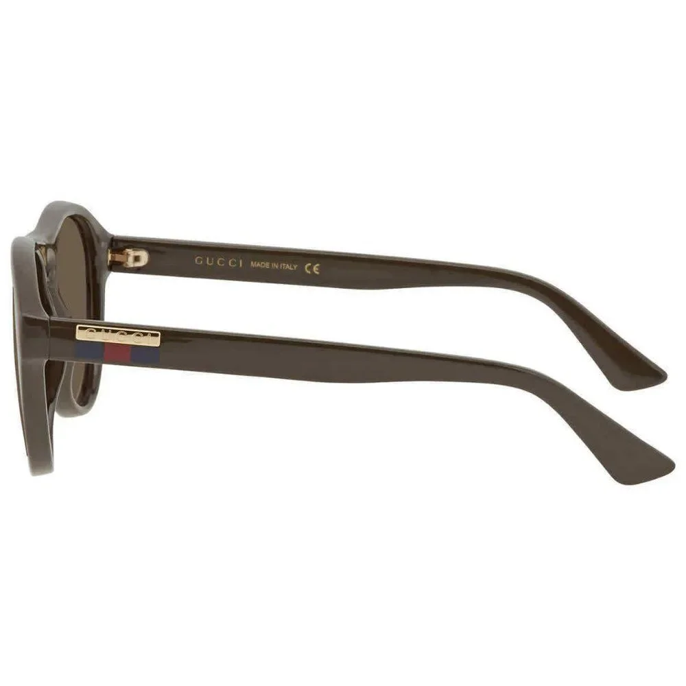 NEW Gucci Black and Brown Round Brown Men's Sunglasses